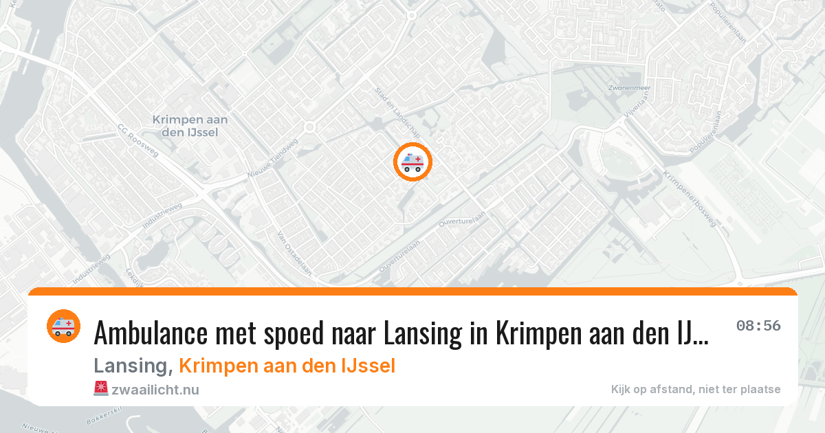 Ambulance met spoed naar Lansing in Krimpen aan den IJssel — 22 jul 2026