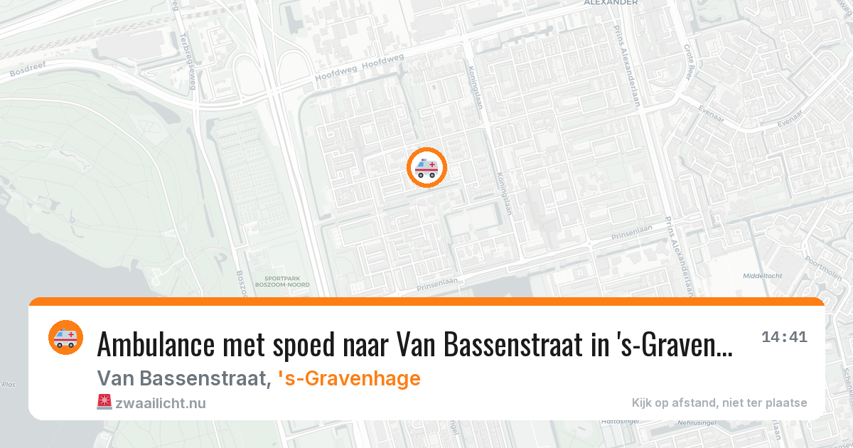 Ambulance met spoed naar Van Bassenstraat in 's-Gravenhage — 16 jan 2026