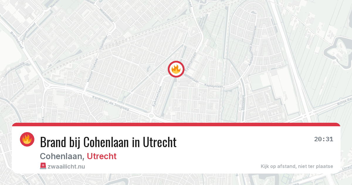 Brand bij Cohenlaan in Utrecht — 6 jun 2026