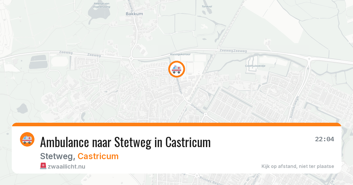 Ambulance naar Stetweg in Castricum — 20 jul 2026