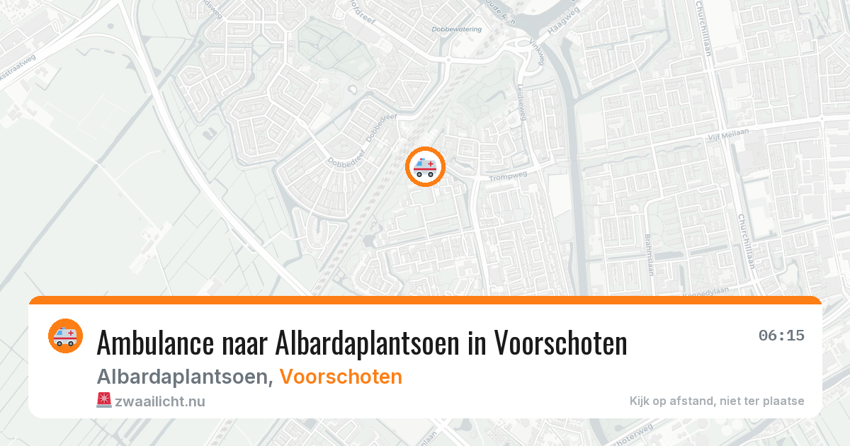 Ambulance naar Albardaplantsoen in Voorschoten — 24 jul 2026
