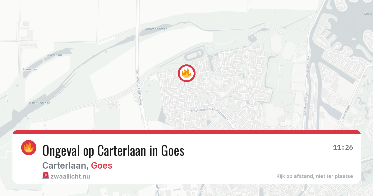 Ongeval op Carterlaan in Goes — 27 jul 2026