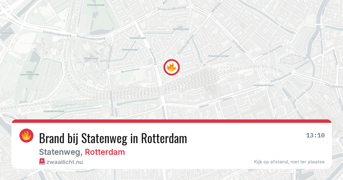 Brand bij Statenweg in Rotterdam — 4 jun 2026