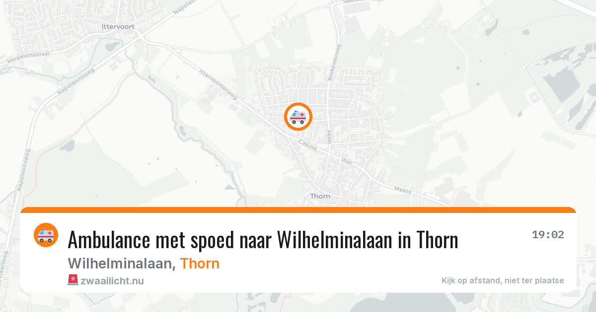 Ambulance met spoed naar Wilhelminalaan in Thorn — 11 mei 2026