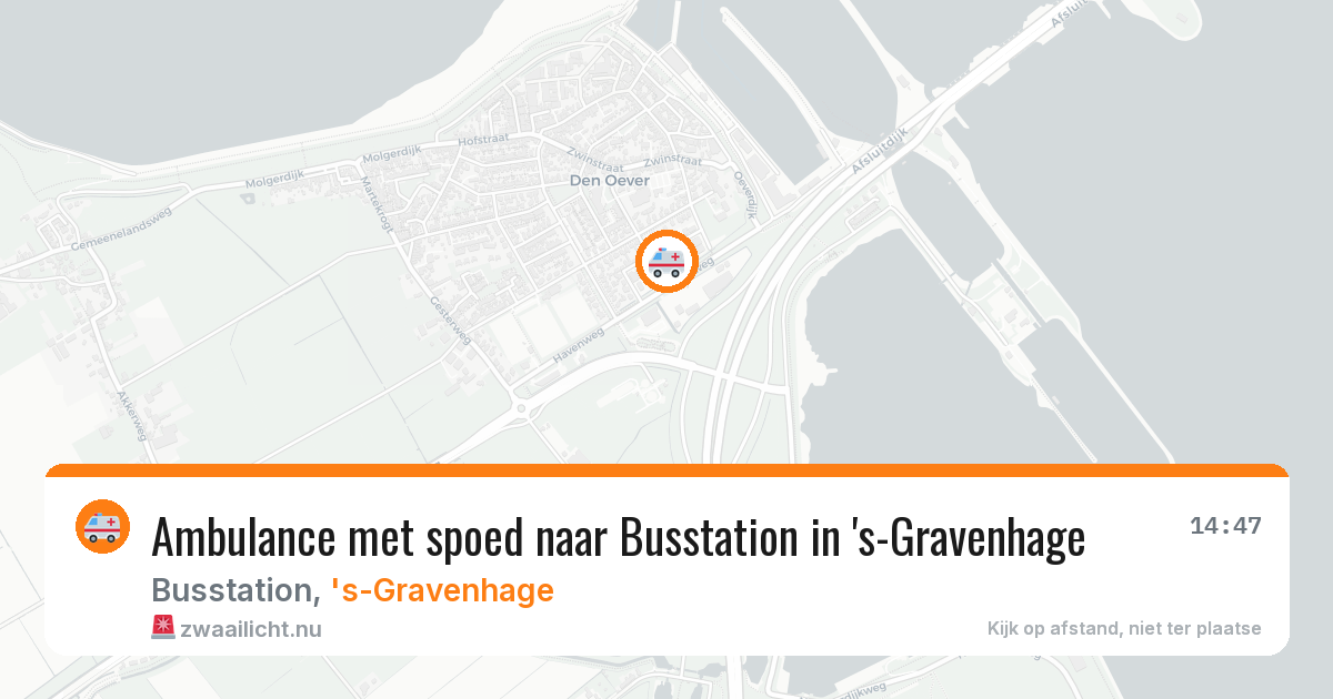 Ambulance met spoed naar Busstation in 's-Gravenhage — 10 jul 2026
