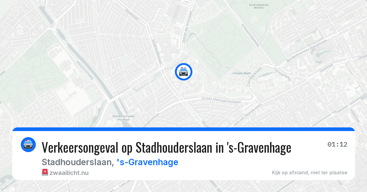 Verkeersongeval op Stadhouderslaan in 's-Gravenhage — 25 jan 2026