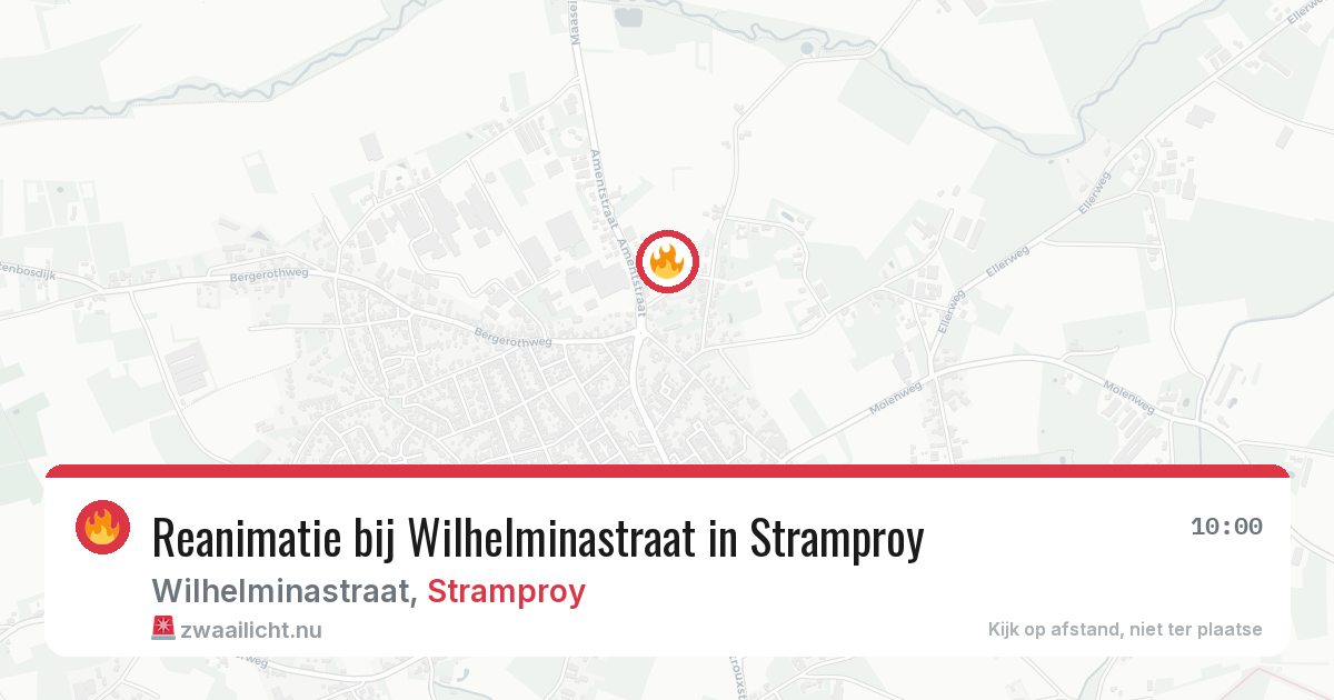 Reanimatie bij Wilhelminastraat in Stramproy — 22 jul 2026