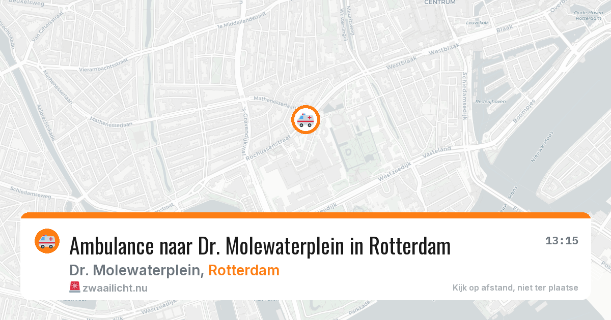 Ambulance naar Dr. Molewaterplein in Rotterdam — 10 jul 2026