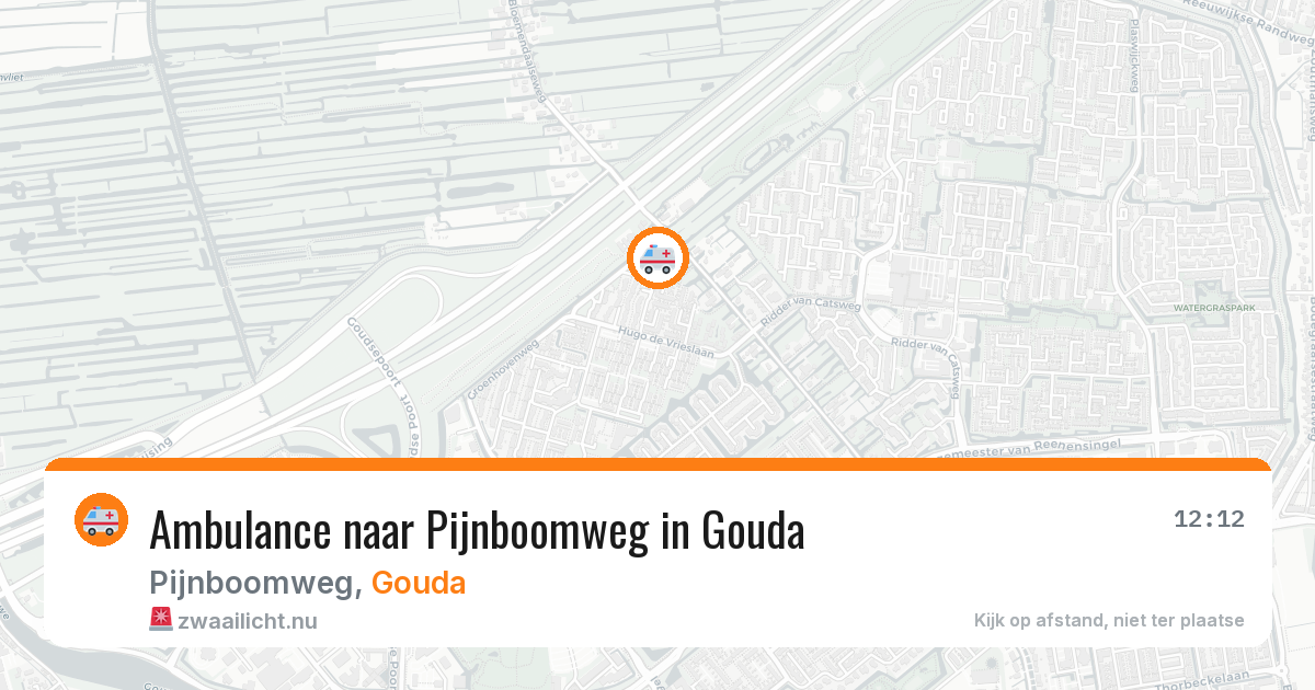 Ambulance naar Pijnboomweg in Gouda — 22 jul 2026