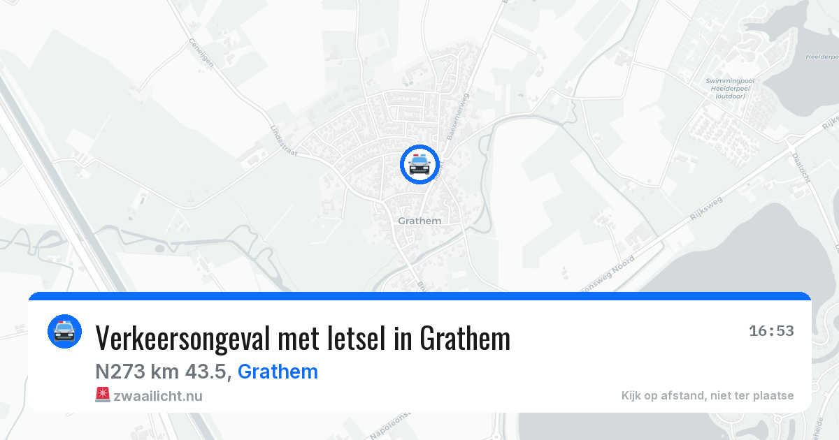 Verkeersongeval met letsel in Grathem — 6 jul 2026