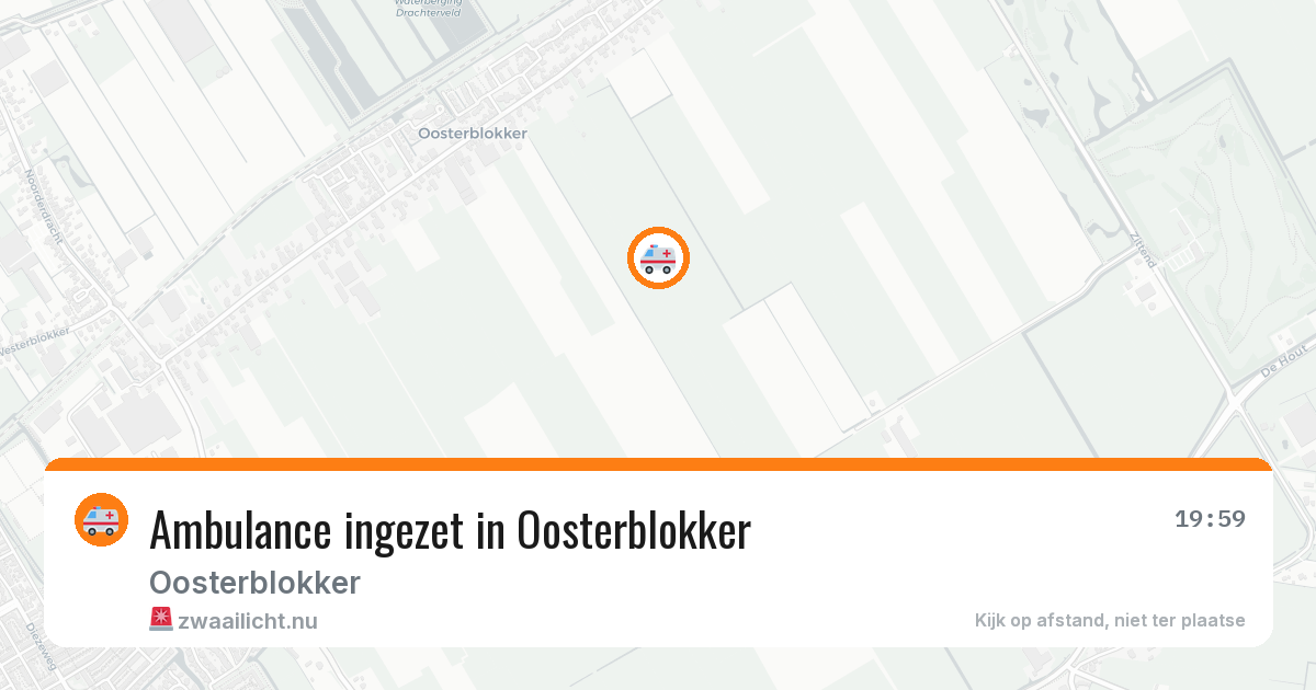 Ambulance ingezet in Oosterblokker — 19 mei 2026