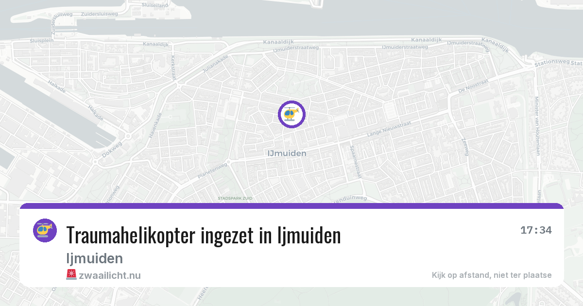 Traumahelikopter ingezet in Ijmuiden — 12 jul 2026 | 🚨 Zwaailicht.nu
