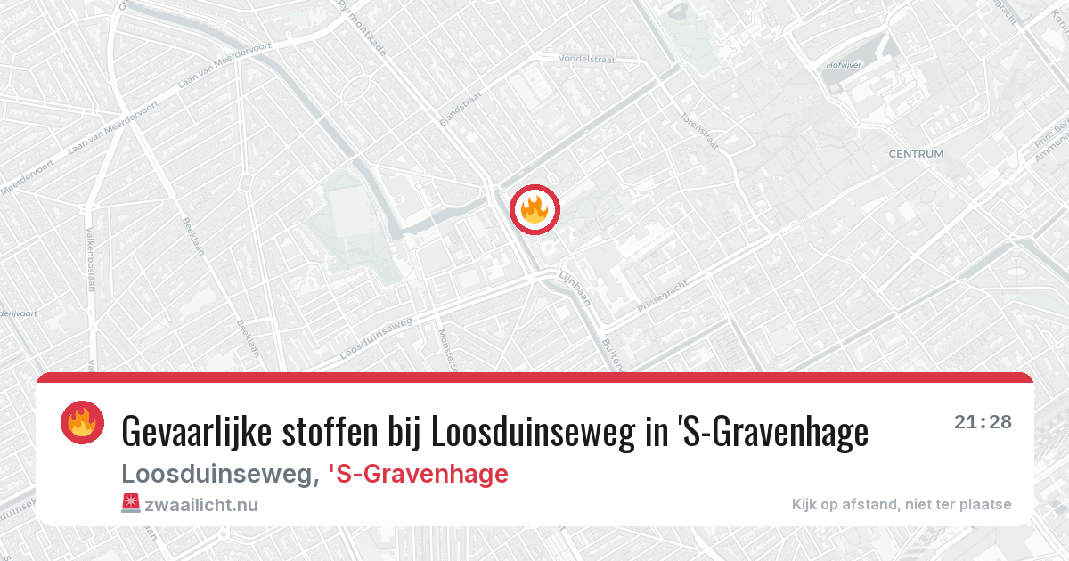 Gevaarlijke stoffen bij Loosduinseweg in 'S-Gravenhage — 25 jul 2026