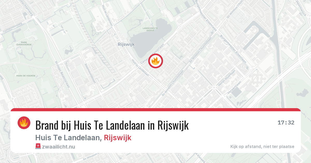 Brand bij Huis Te Landelaan in Rijswijk — 19 mei 2026