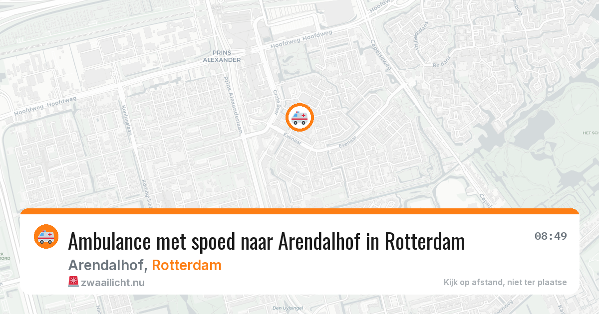 Ambulance met spoed naar Arendalhof in Rotterdam — 18 jul 2026