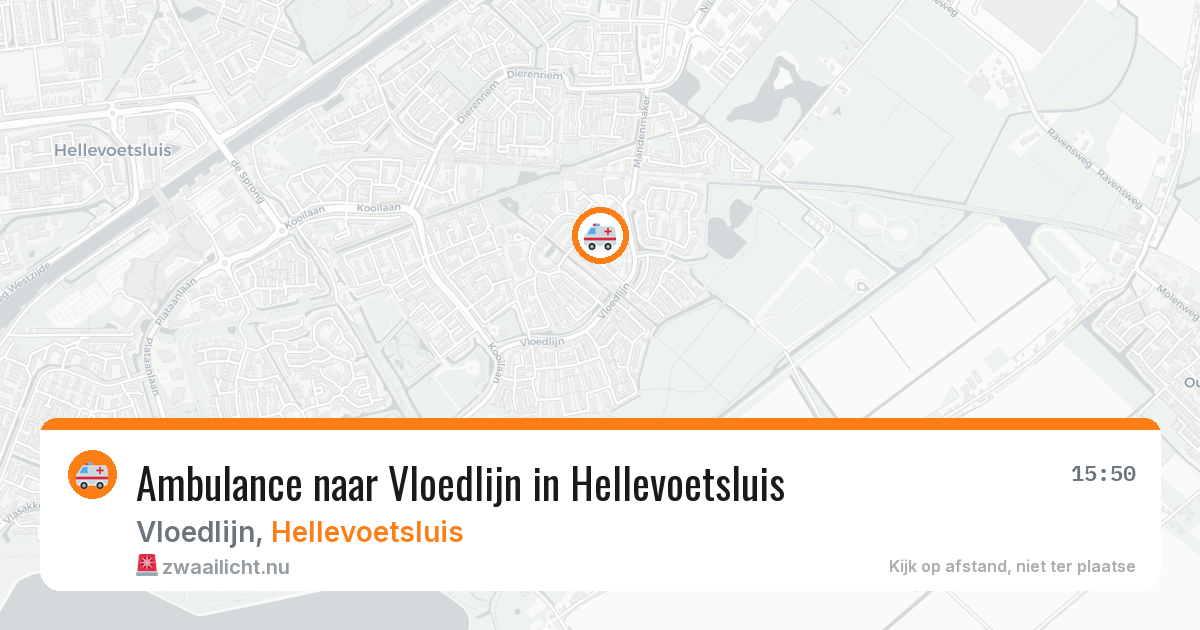 Ambulance naar Vloedlijn in Hellevoetsluis — 15 jul 2026