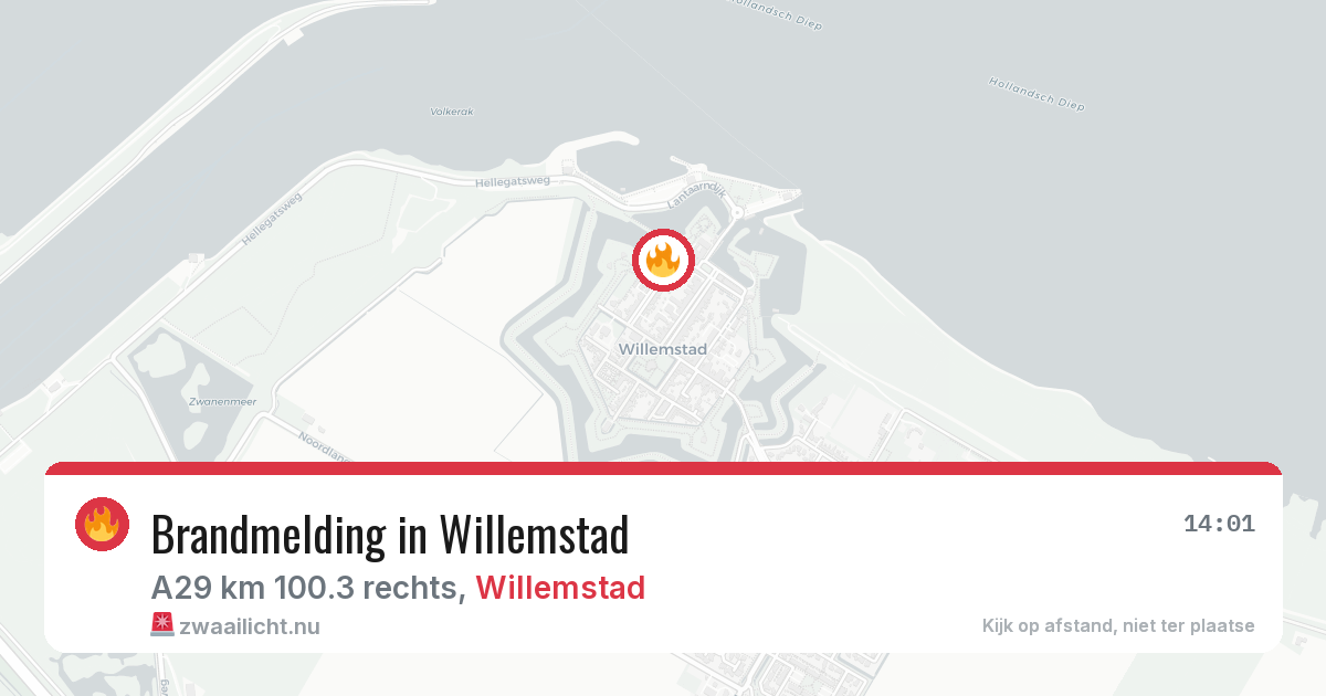 Brandmelding in Willemstad — 21 jul 2026
