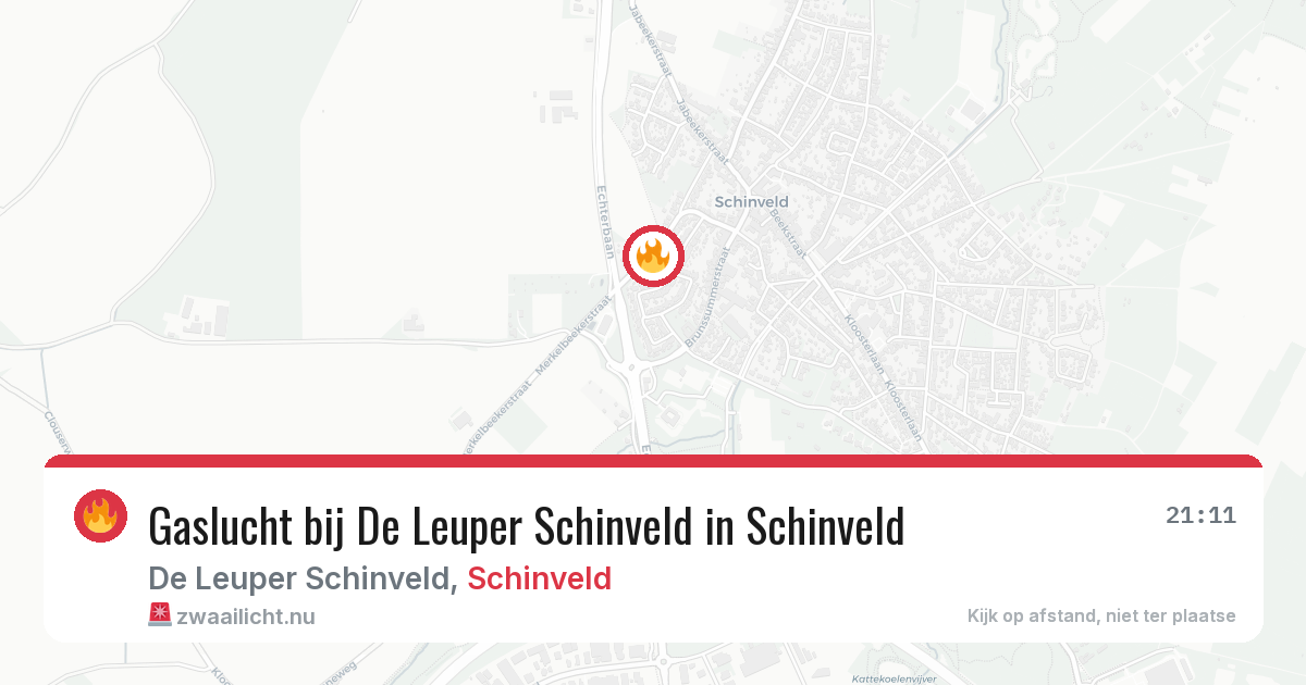 Gaslucht bij De Leuper Schinveld in Schinveld — 8 mei 2026