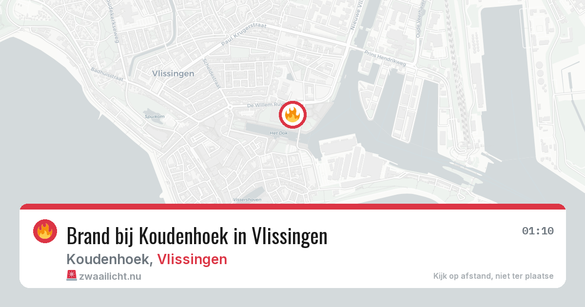 Brand bij Koudenhoek in Vlissingen — 11 feb 2026