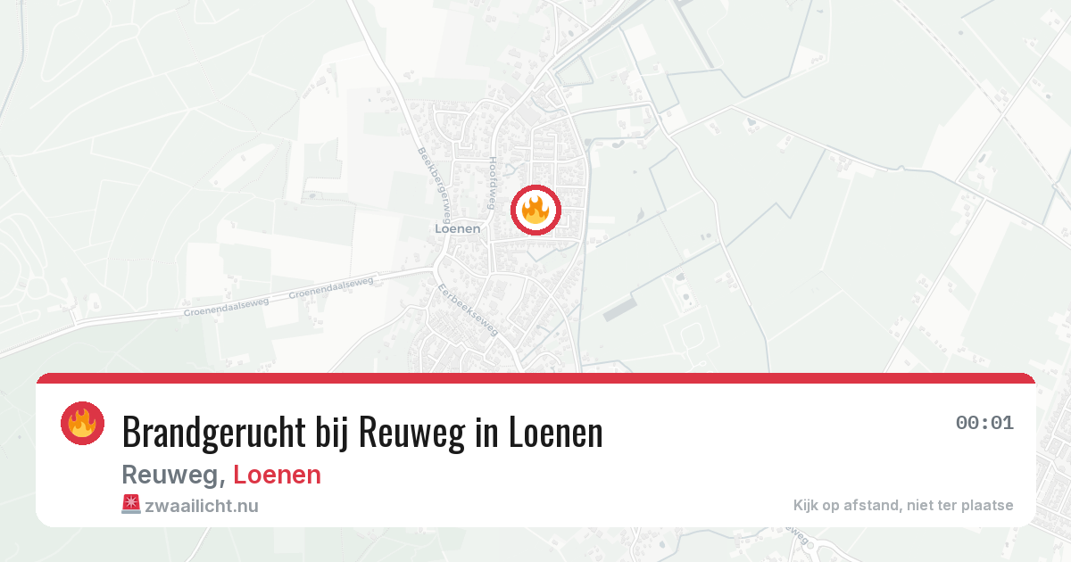 Brandgerucht bij Reuweg in Loenen — 27 mrt 2026