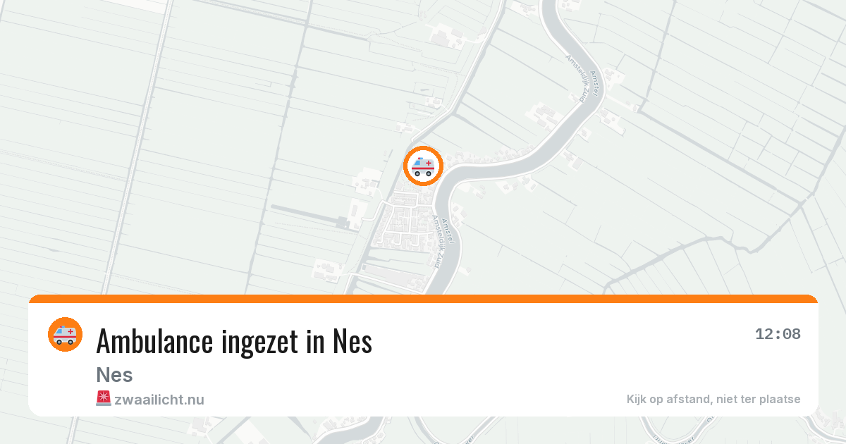 Ambulance ingezet in Nes — 19 jul 2026