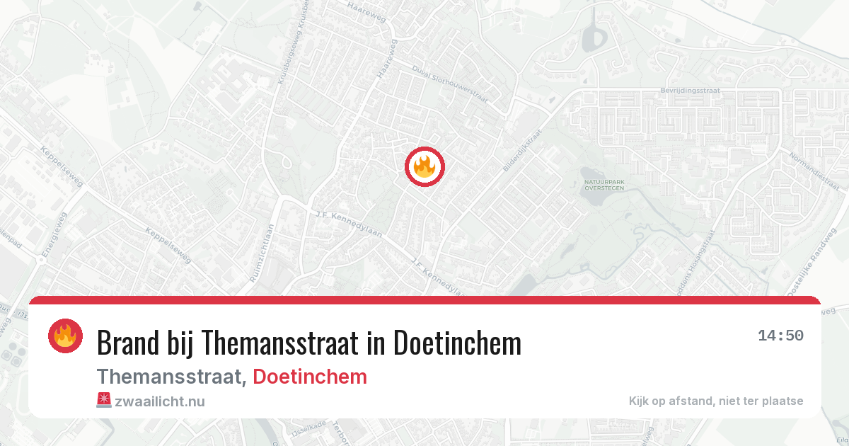 Brand bij Themansstraat in Doetinchem — 14 mei 2026