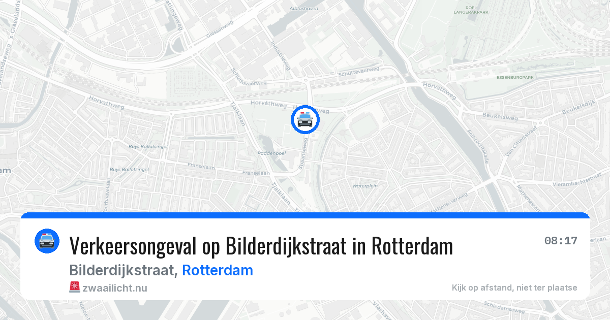 Verkeersongeval op Bilderdijkstraat in Rotterdam — 19 mrt 2026