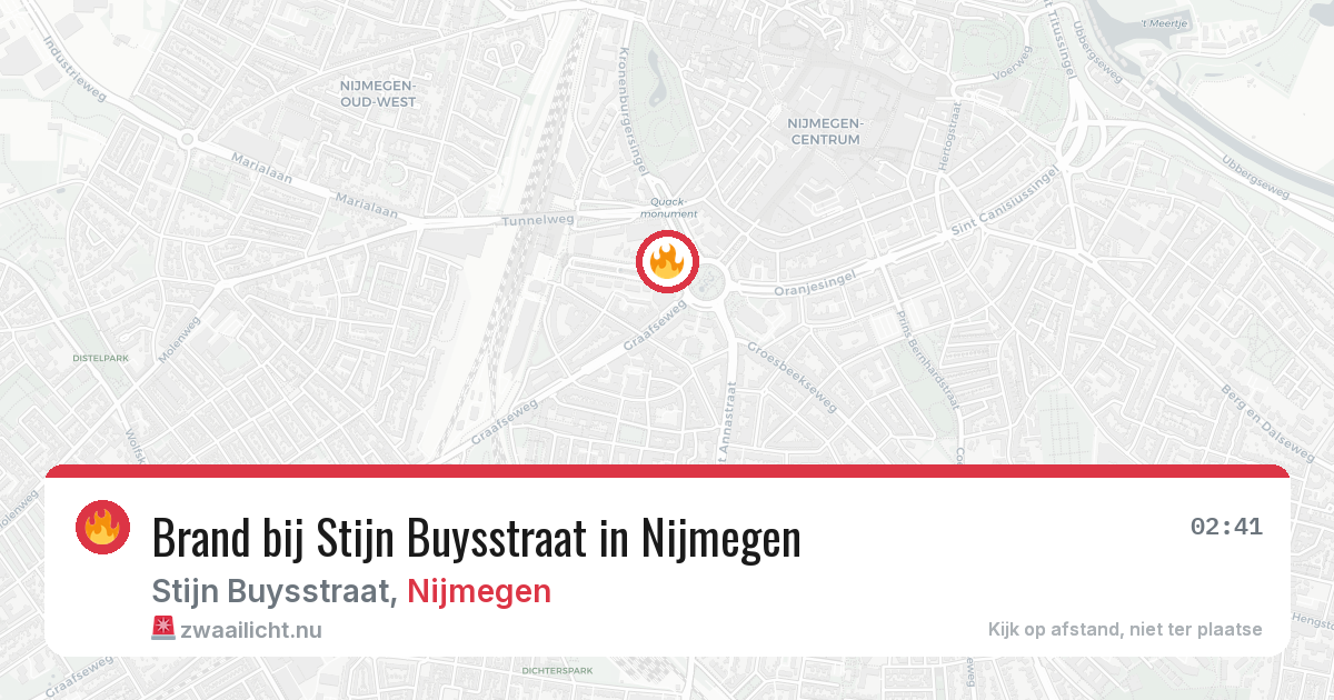 Brand bij Stijn Buysstraat in Nijmegen — 14 jul 2026