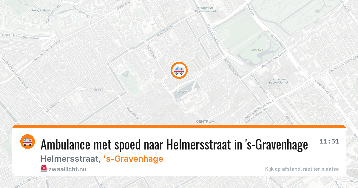 Ambulance met spoed naar Helmersstraat in 's-Gravenhage — 25 jan 2026