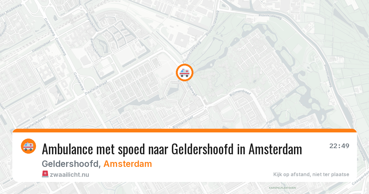 Ambulance met spoed naar Geldershoofd in Amsterdam — 19 jul 2026