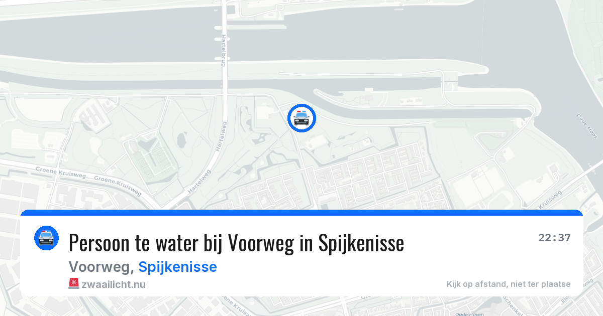 Persoon te water bij Voorweg in Spijkenisse — 25 jul 2026