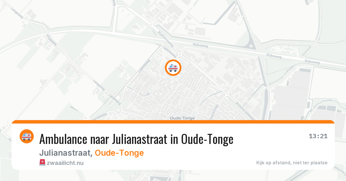 Ambulance naar Julianastraat in Oude-Tonge — 26 jul 2026