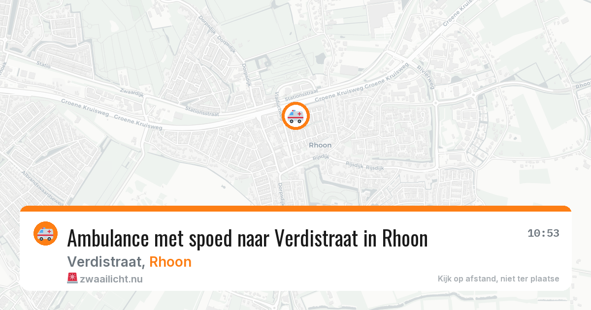 Ambulance met spoed naar Verdistraat in Rhoon — 27 jul 2026