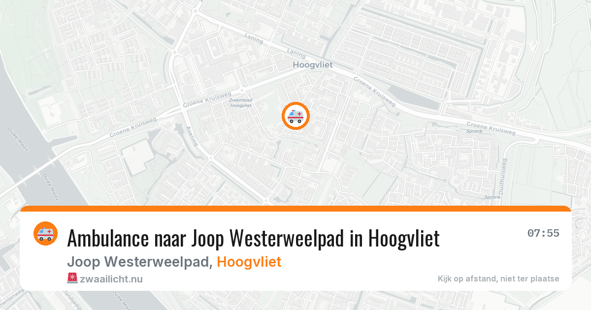 Ambulance naar Joop Westerweelpad in Hoogvliet — 26 mei 2026