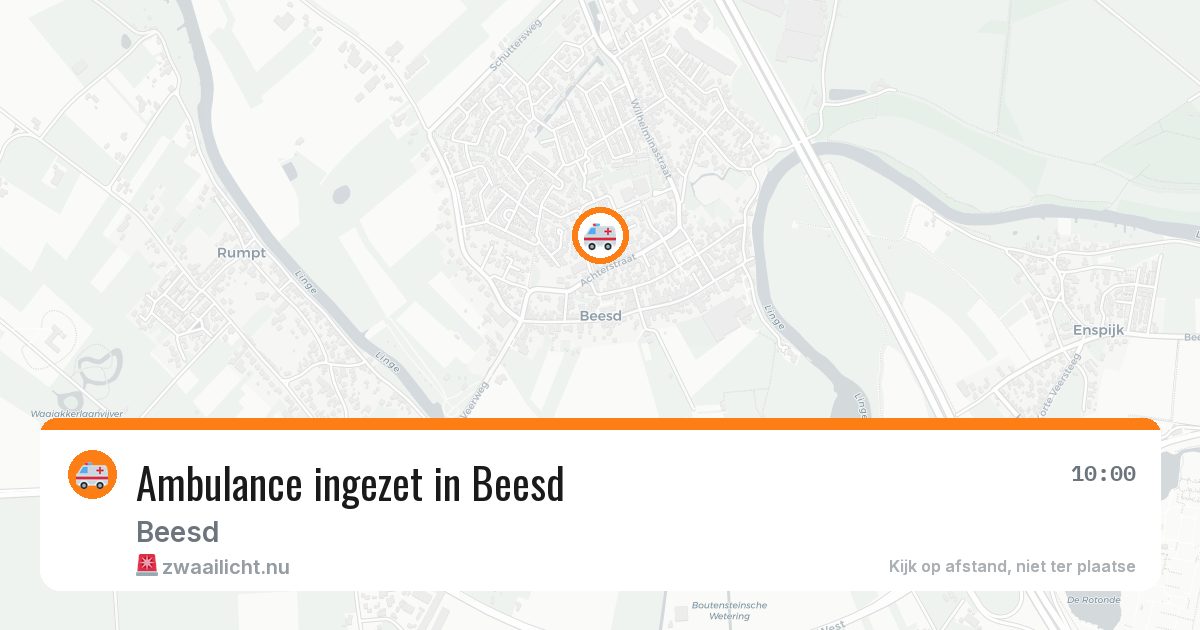 Ambulance ingezet in Beesd — 4 mei 2026