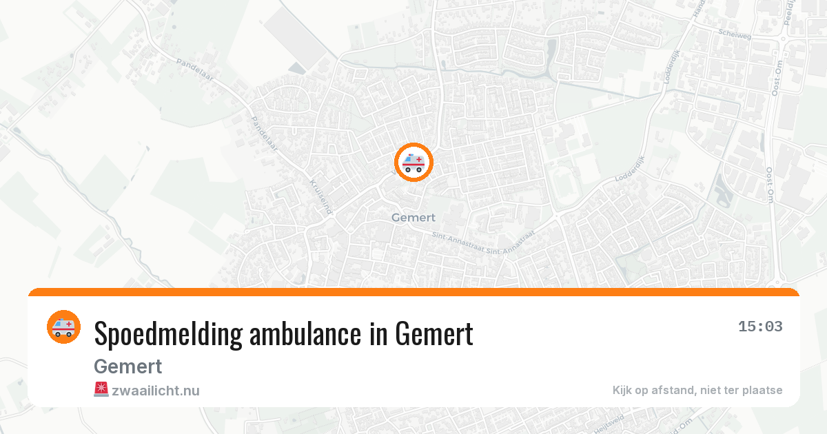 Spoedmelding ambulance in Gemert — 7 apr 2026