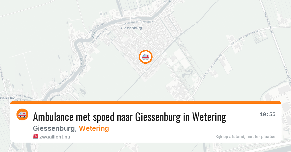 Ambulance met spoed naar Giessenburg in Wetering — 18 apr 2026