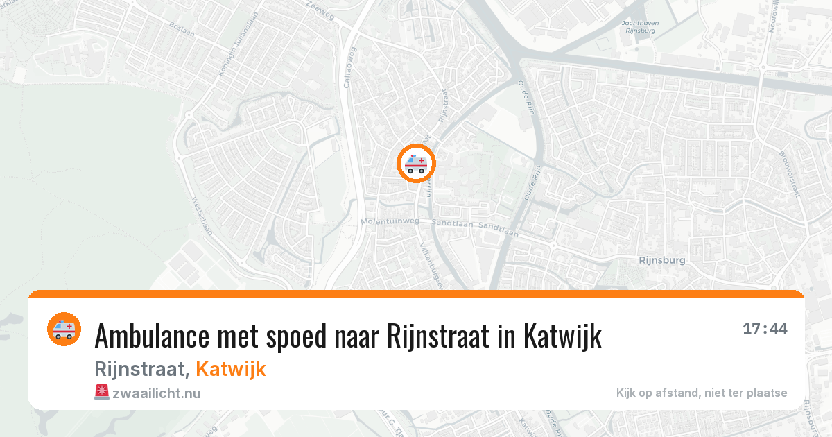 Ambulance met spoed naar Rijnstraat in Katwijk — 15 feb 2026