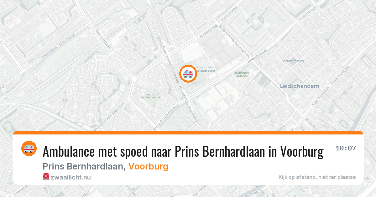 Ambulance met spoed naar Prins Bernhardlaan in Voorburg — 15 apr 2026