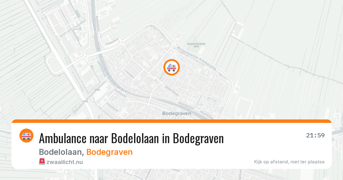 Ambulance naar Bodelolaan in Bodegraven — 10 jul 2026