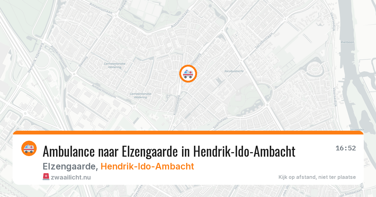 Ambulance naar Elzengaarde in Hendrik-Ido-Ambacht — 17 mrt 2026