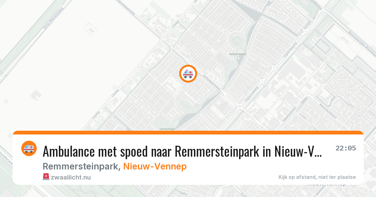 Ambulance met spoed naar Remmersteinpark in Nieuw-Vennep — 24 jan 2026
