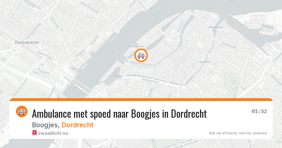 Ambulance met spoed naar Boogjes in Dordrecht — 25 jul 2026