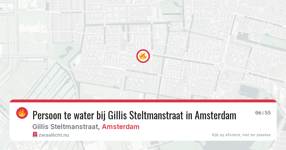 Persoon te water bij Gillis Steltmanstraat in Amsterdam — 30 mrt 2026