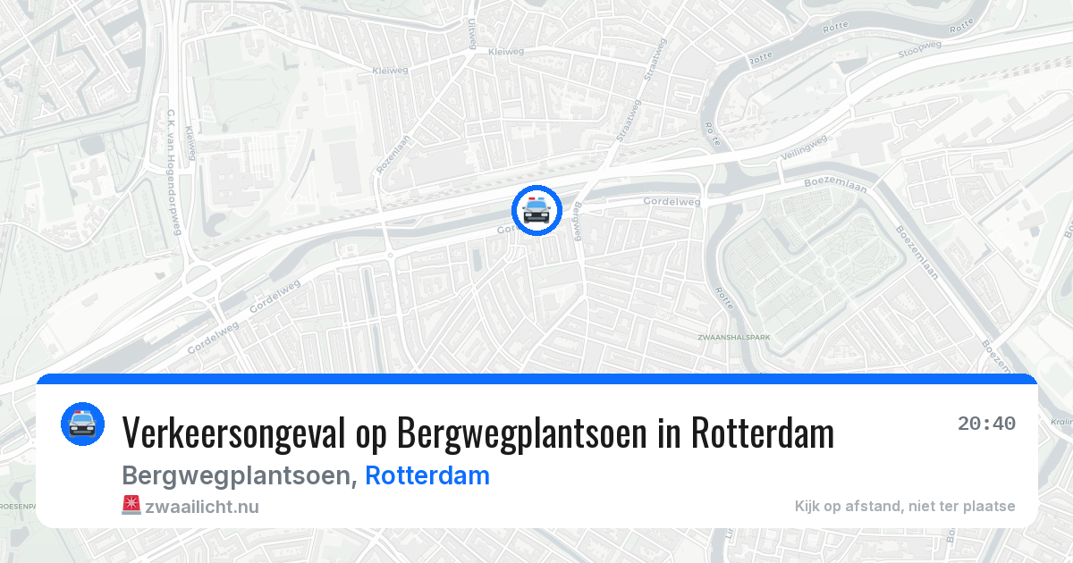 Verkeersongeval op Bergwegplantsoen in Rotterdam — 5 jun 2026