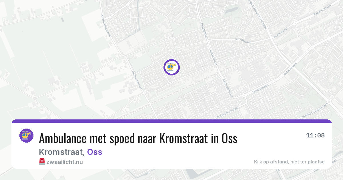 Ambulance met spoed naar Kromstraat in Oss — 5 jun 2026