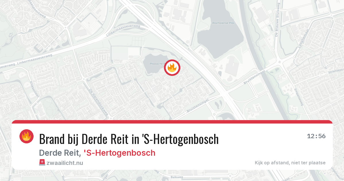 Brand bij Derde Reit in 'S-Hertogenbosch — 29 mrt 2026
