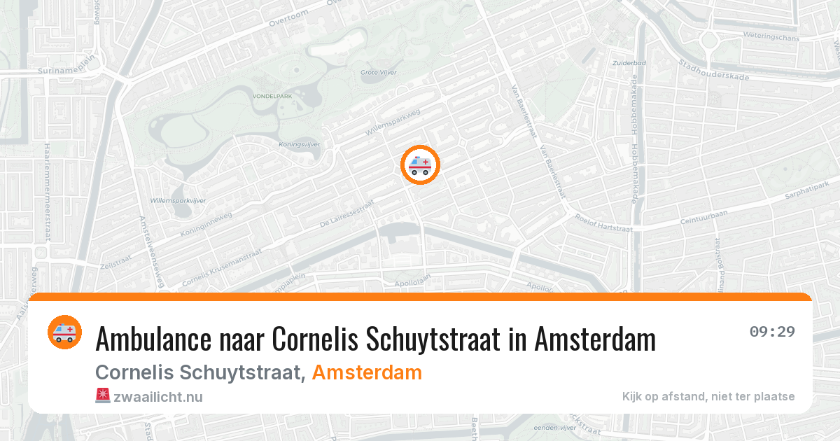 Ambulance naar Cornelis Schuytstraat in Amsterdam — 15 jul 2026
