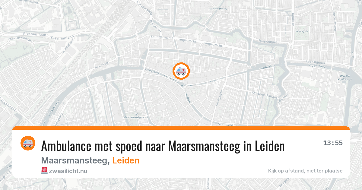 Ambulance met spoed naar Maarsmansteeg in Leiden — 30 mei 2026