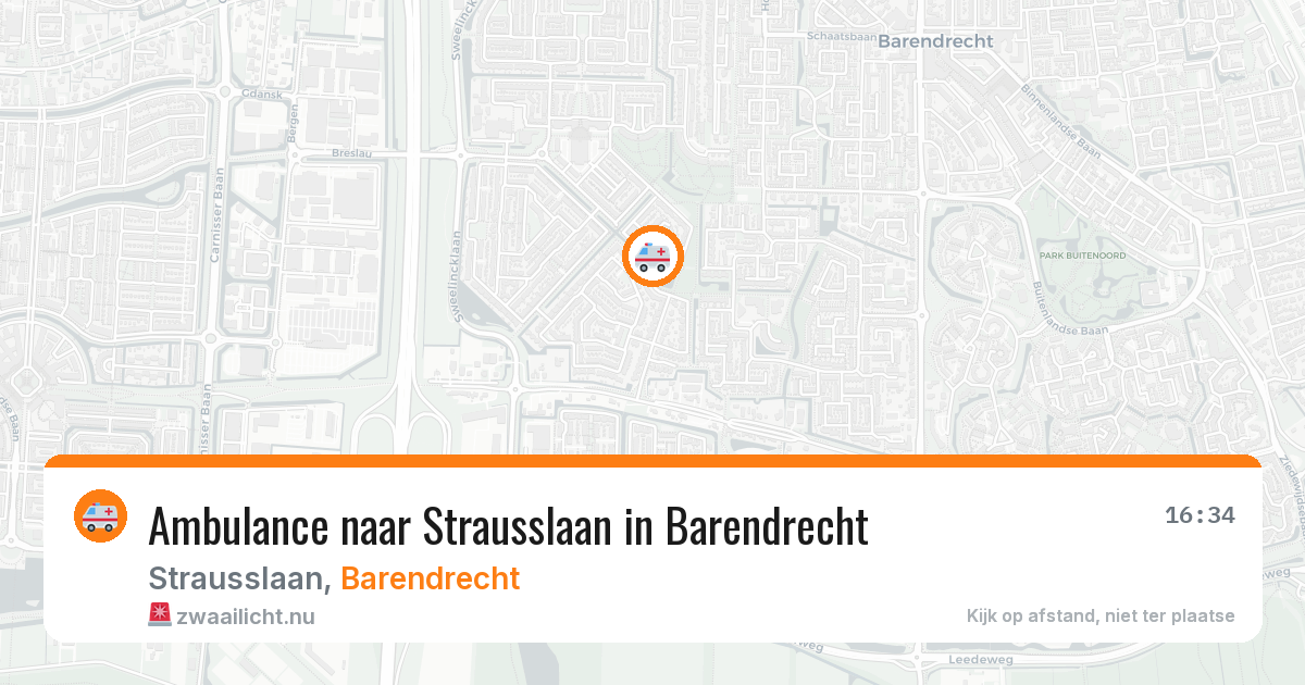 Ambulance naar Strausslaan in Barendrecht — 11 apr 2026